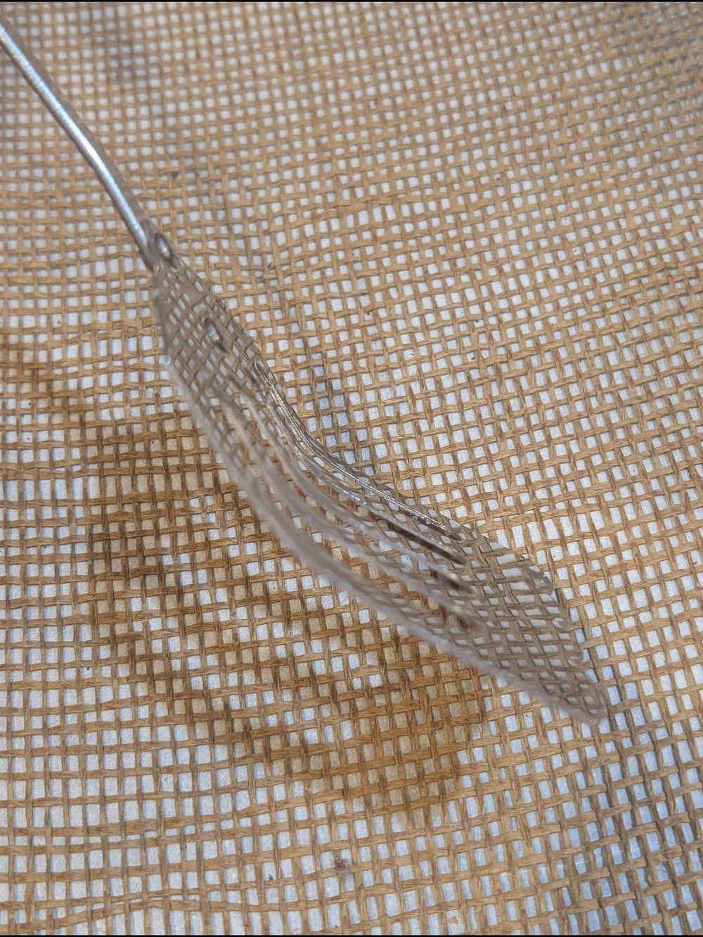 Vintage Stanhome Slotted Metal Turner with Marbled Brown Handle